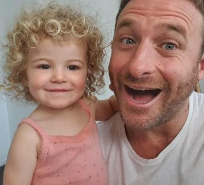 Smokie June O'Gorman with her father Dean O’Gorman.